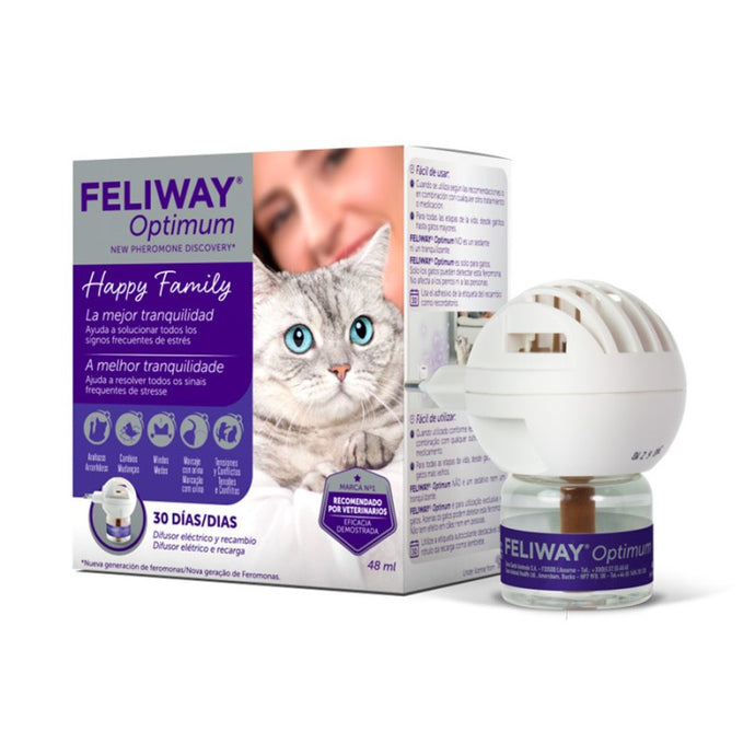 Feliway optimum difusor + recambio 48 ml